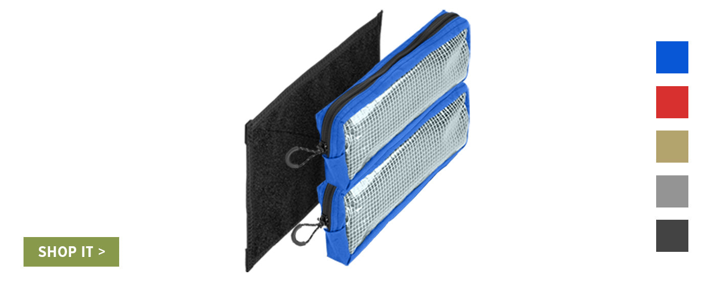Pouch Mounting Panels - that work with our Velcro Pouches (Large) in 5 colors