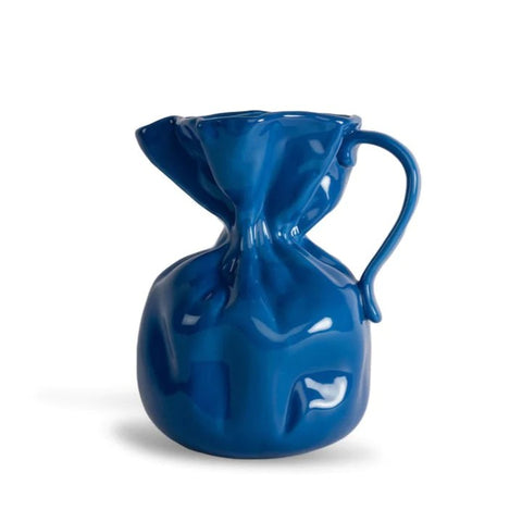 By On Blue Crumple Porcelain Jug