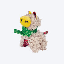 KONG Holiday Softies Scrattles Llama Plush Cat Toy - Light Brown Nav Image 2