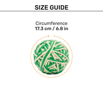 TLC Knotty Rattle Ball Interactive Toy For Cat - Green & White Nav Image 4