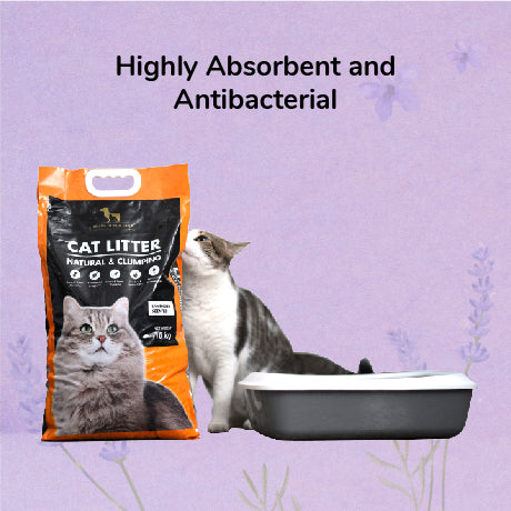 HUFT Cat Litter (Natural & Clumping) - Lavender Scented - 10 kg