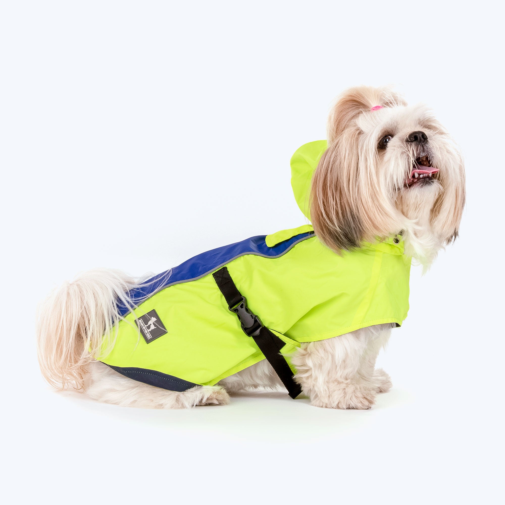 

HUFT Neon Shower Dog Raincoat - Neon Green & Deep Blue