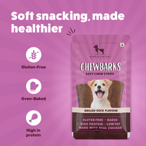 HUFT Chewbarks Grilled Duck Soft Chew Strips Treat For Dogs - 30g Nav Image 2