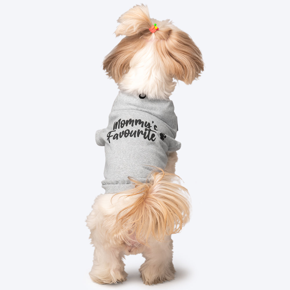 HUFT Twinning - Mommy's Favourite T-Shirt For Dogs - Grey with Black P –  Heads Up For Tails
