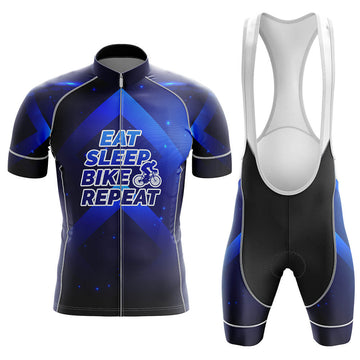 Eat Sleep Bike Repeat - Men's Cycling Kit-Jersey + Bibs-Global Cycling Gear