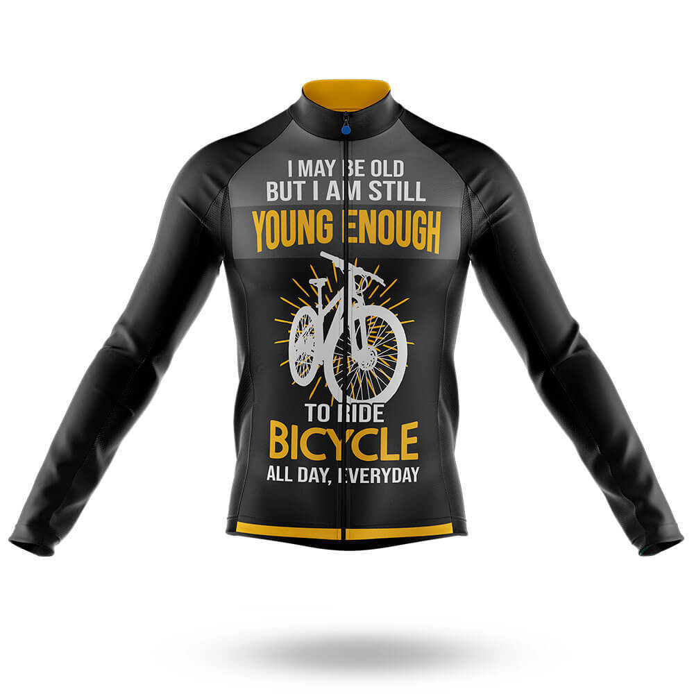 I May Be Old - Men's Cycling Kit-Long Sleeve Jersey-Global Cycling Gear
