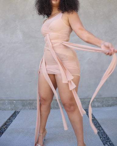 bandage Bondage dress, straps, womens, party, club wear, pink, nude, fashion, fitted, light, ene trends