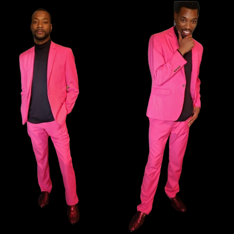 Fuchsia Mens Suit Pink ENE Trends