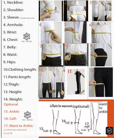 ENE TRENDS SUIT MEASUREMENTS