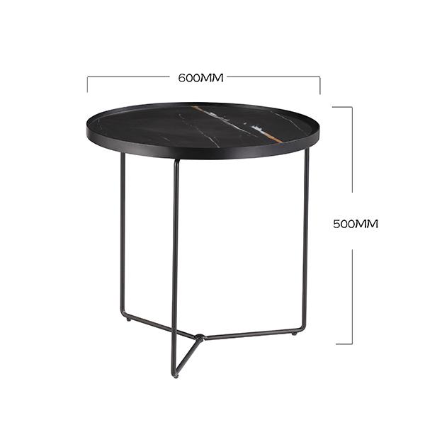 black iron accent table