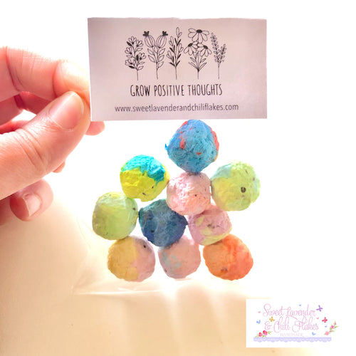 Grow Positive Thoughts - Wildflowers Seed Bombs Gift Bag