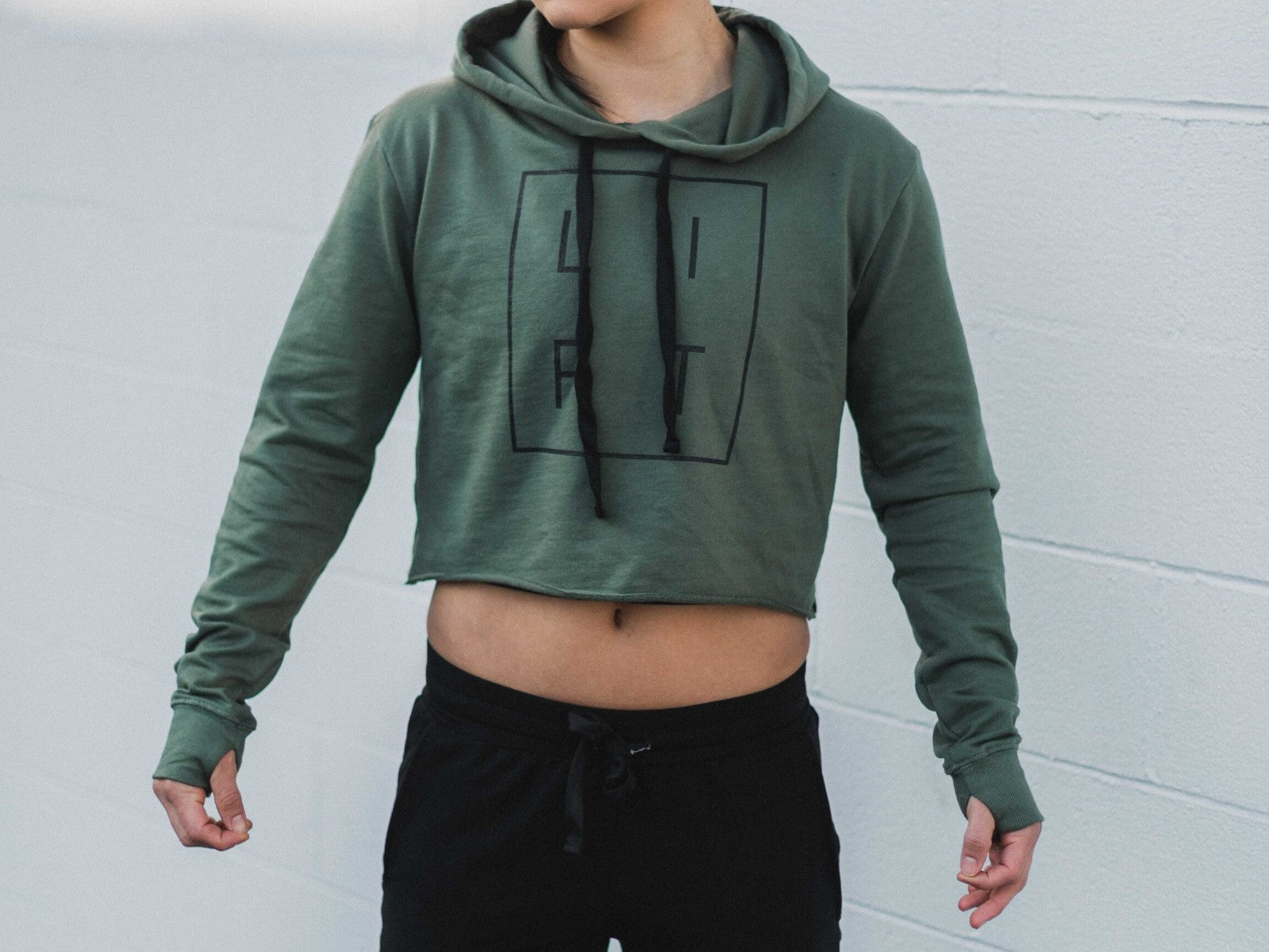 hoodie crop army