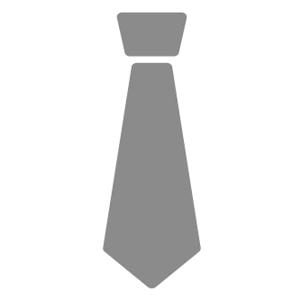 a grey tie on a white background