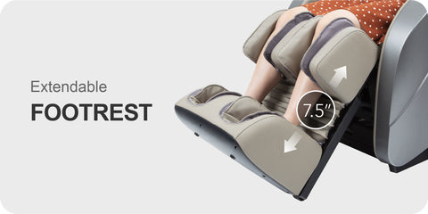 Titan Oppo 3D Massage Chair - Extendable Footrest up to 7.5 inches