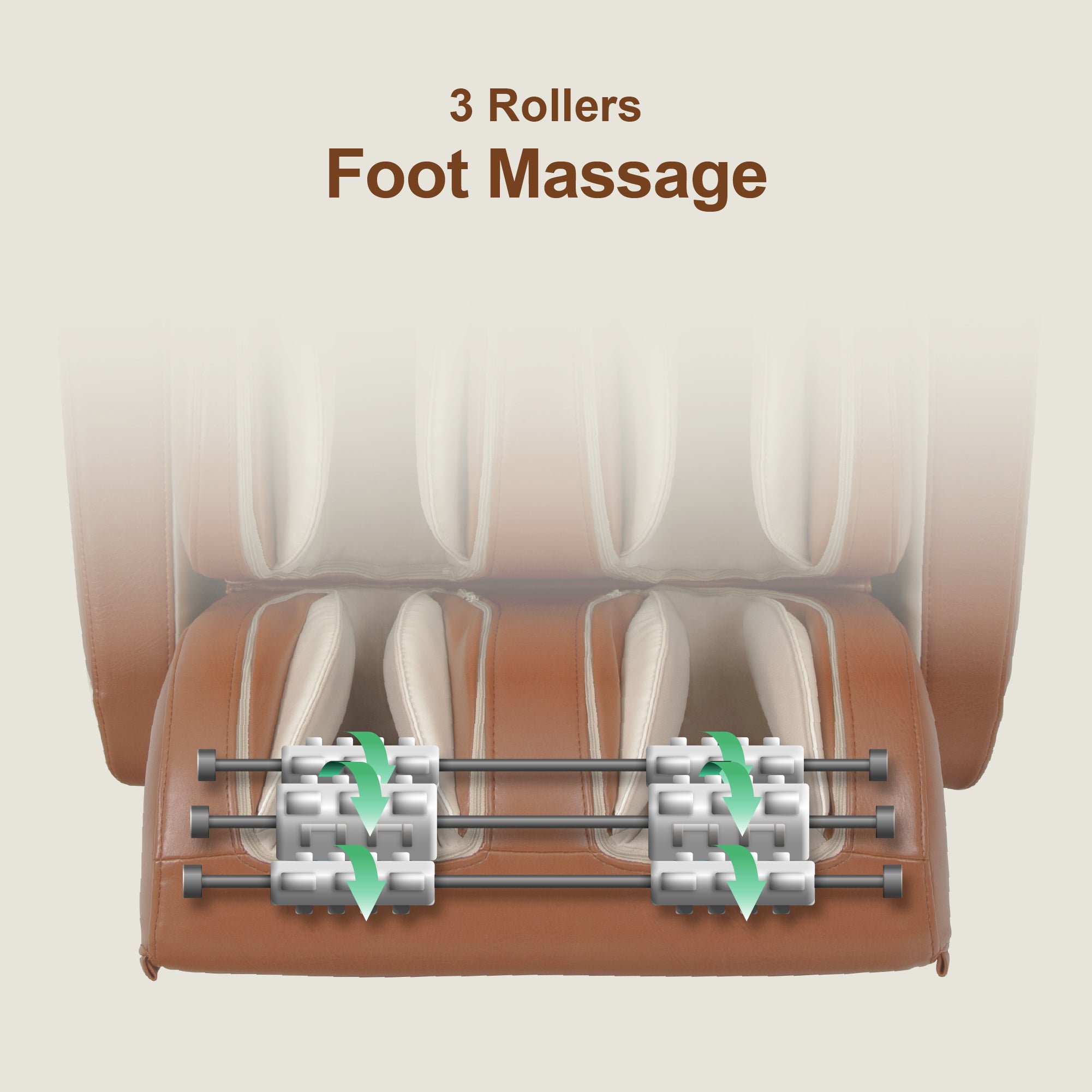 a massage chair with a foot massage machine