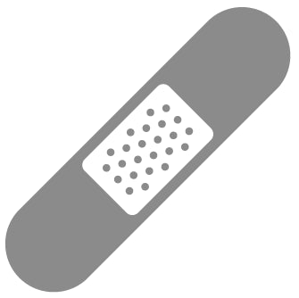 a grey band aid with a white band