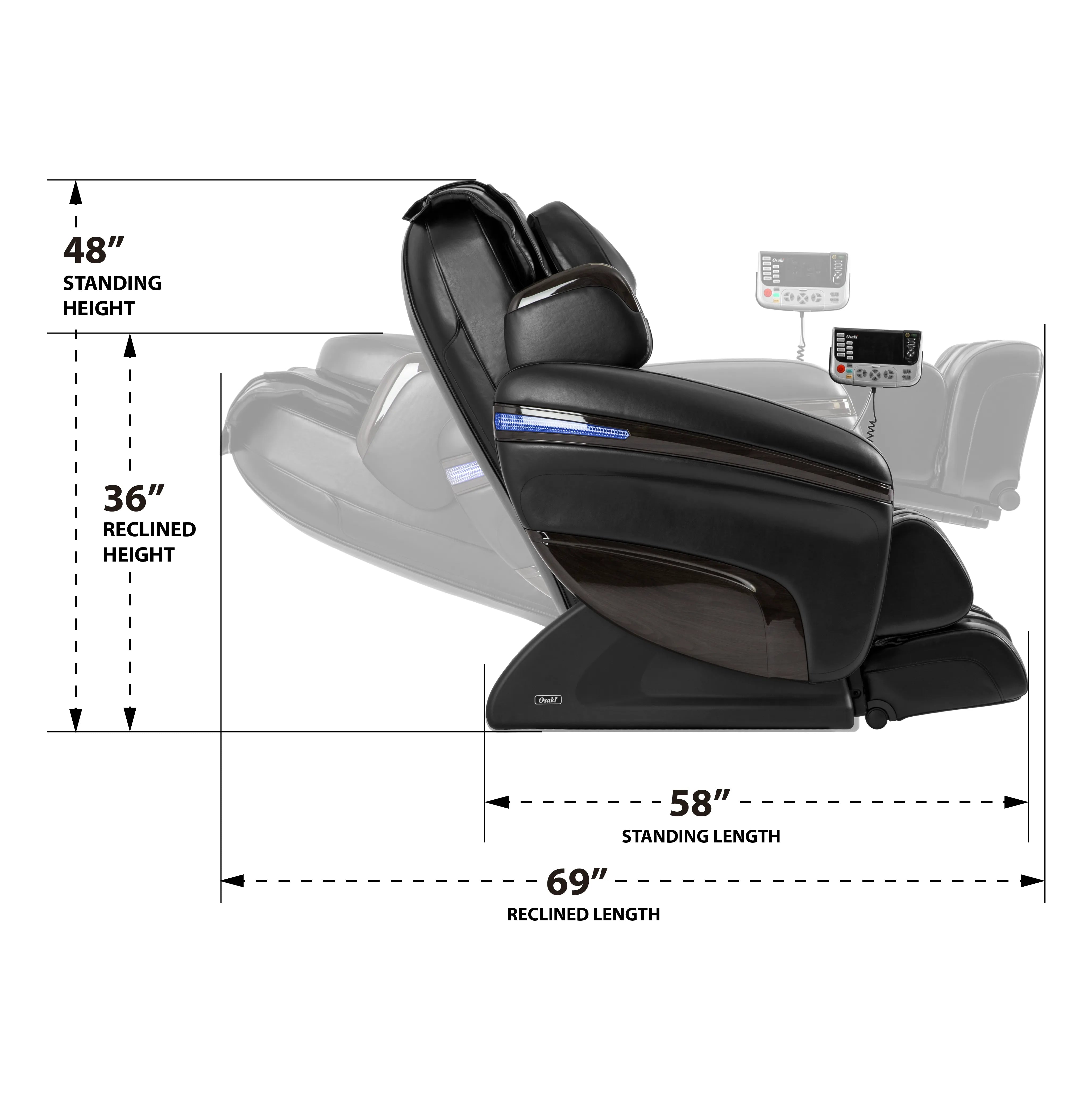 Osaki OS-7200H Massage Chair, Brown / No