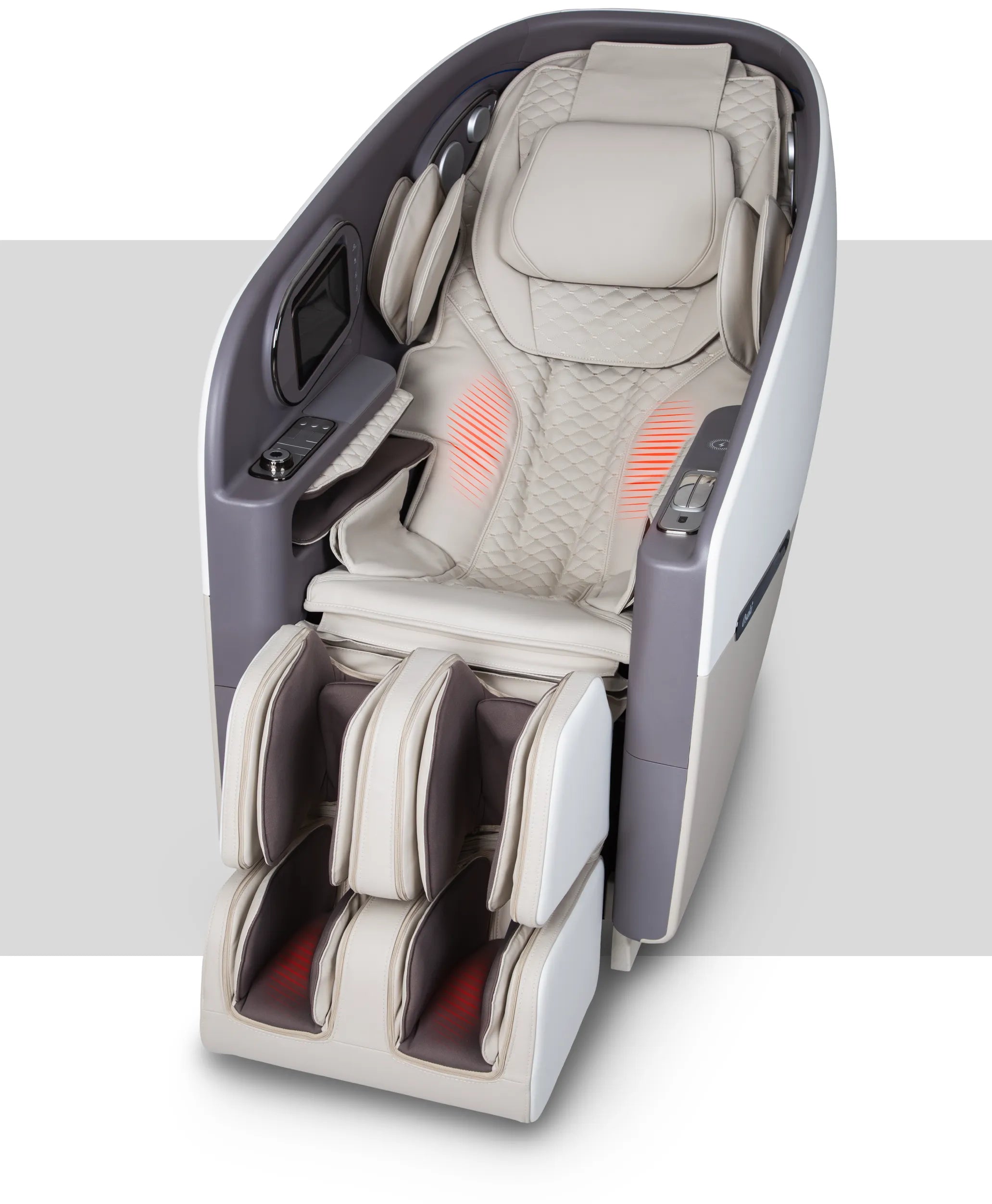 a massage chair with a seat and arm rest