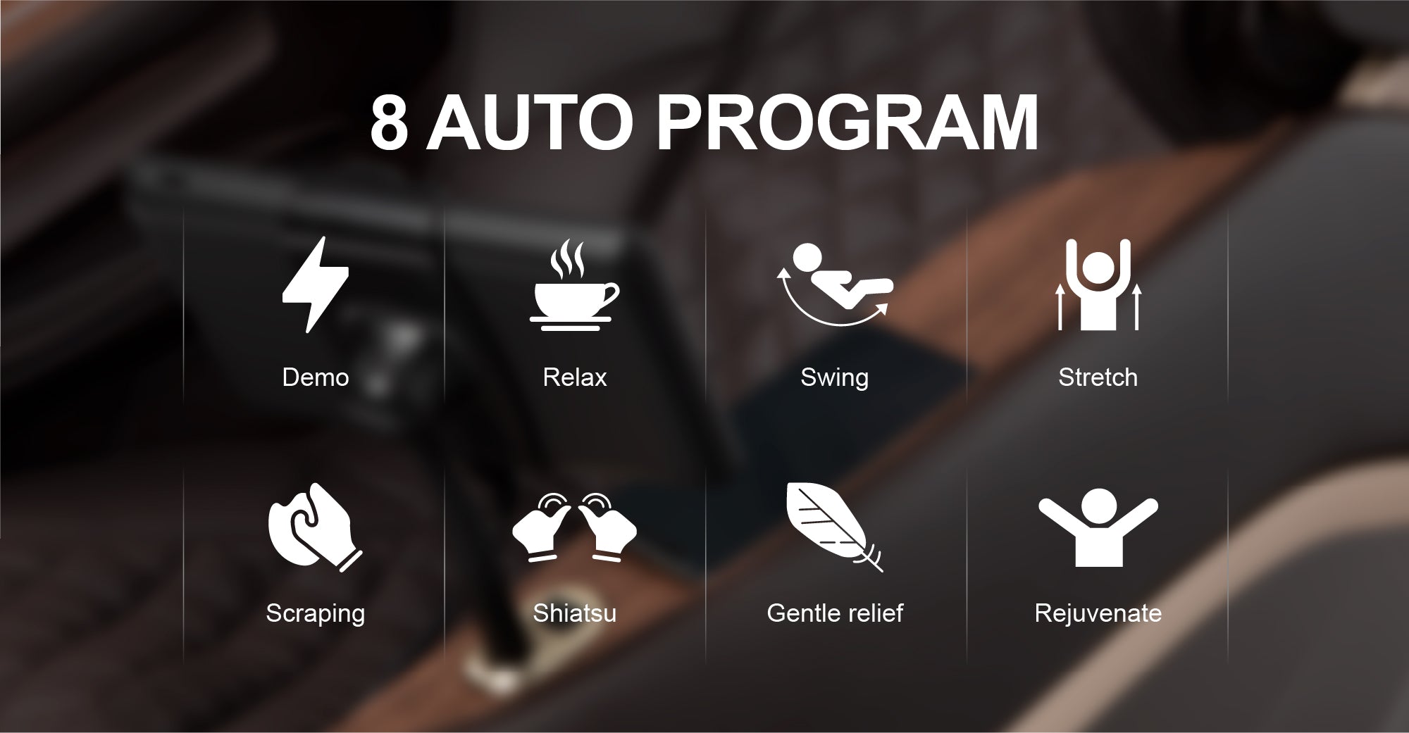 8 auto massage programs