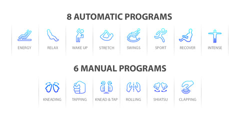 8 automatic programs and 6 manual programs