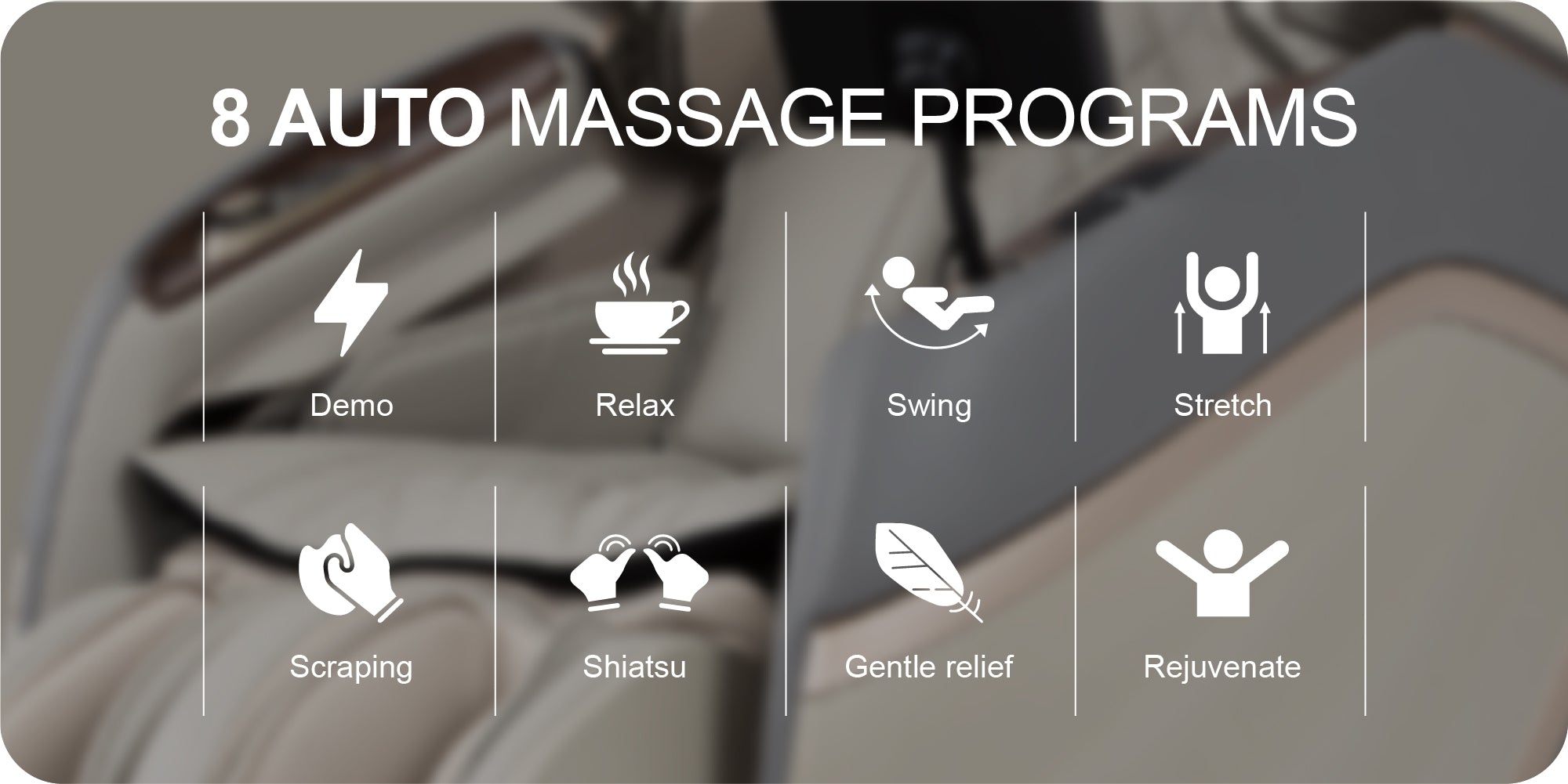8 auto massage programs