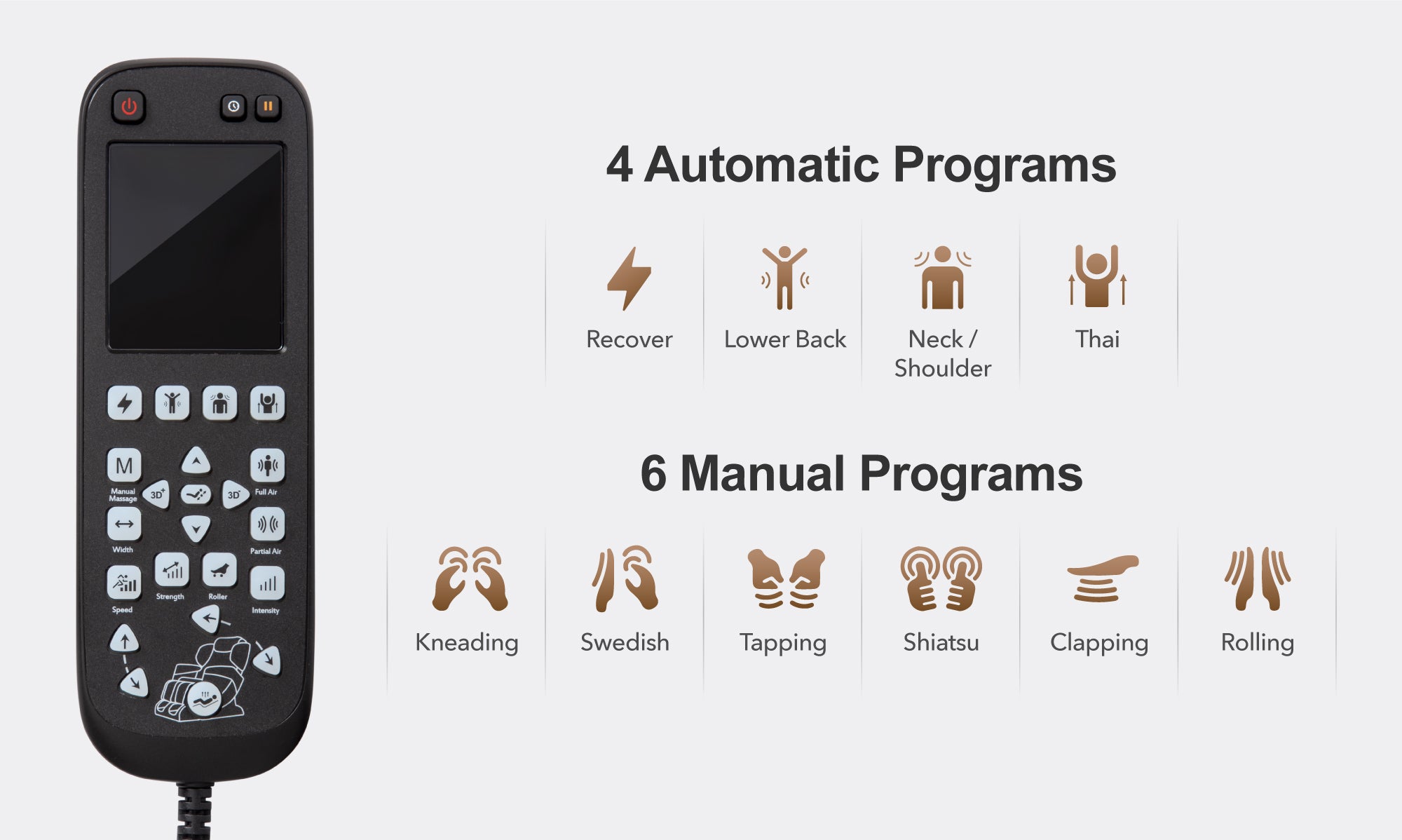 4 Automatic Programs and 6 Manual Programs