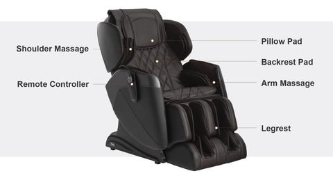 Titan Optimus 3D- Airbag massage, neck & back pads , remote controller and legrest