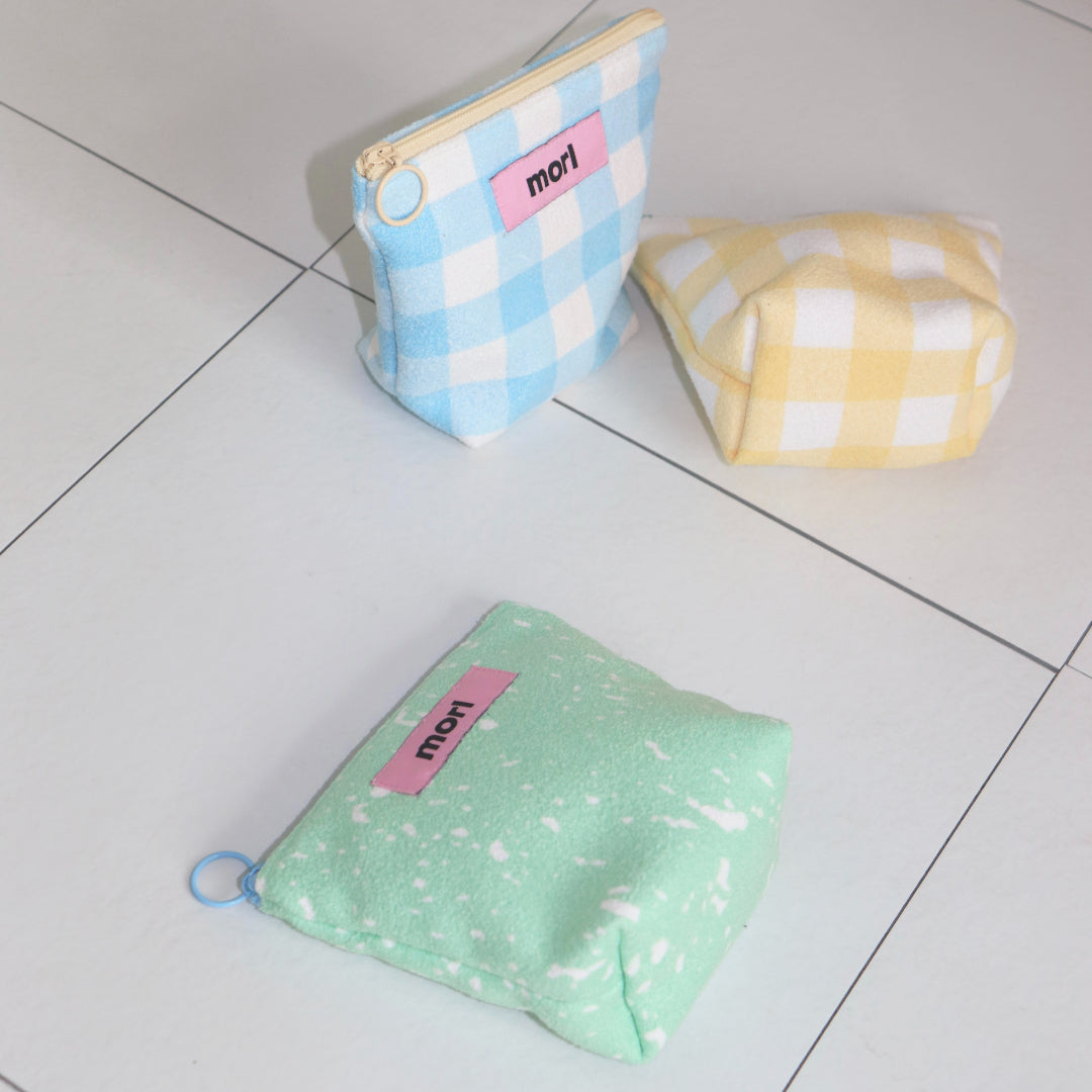 morl ポーチ｜Check zipper pouch