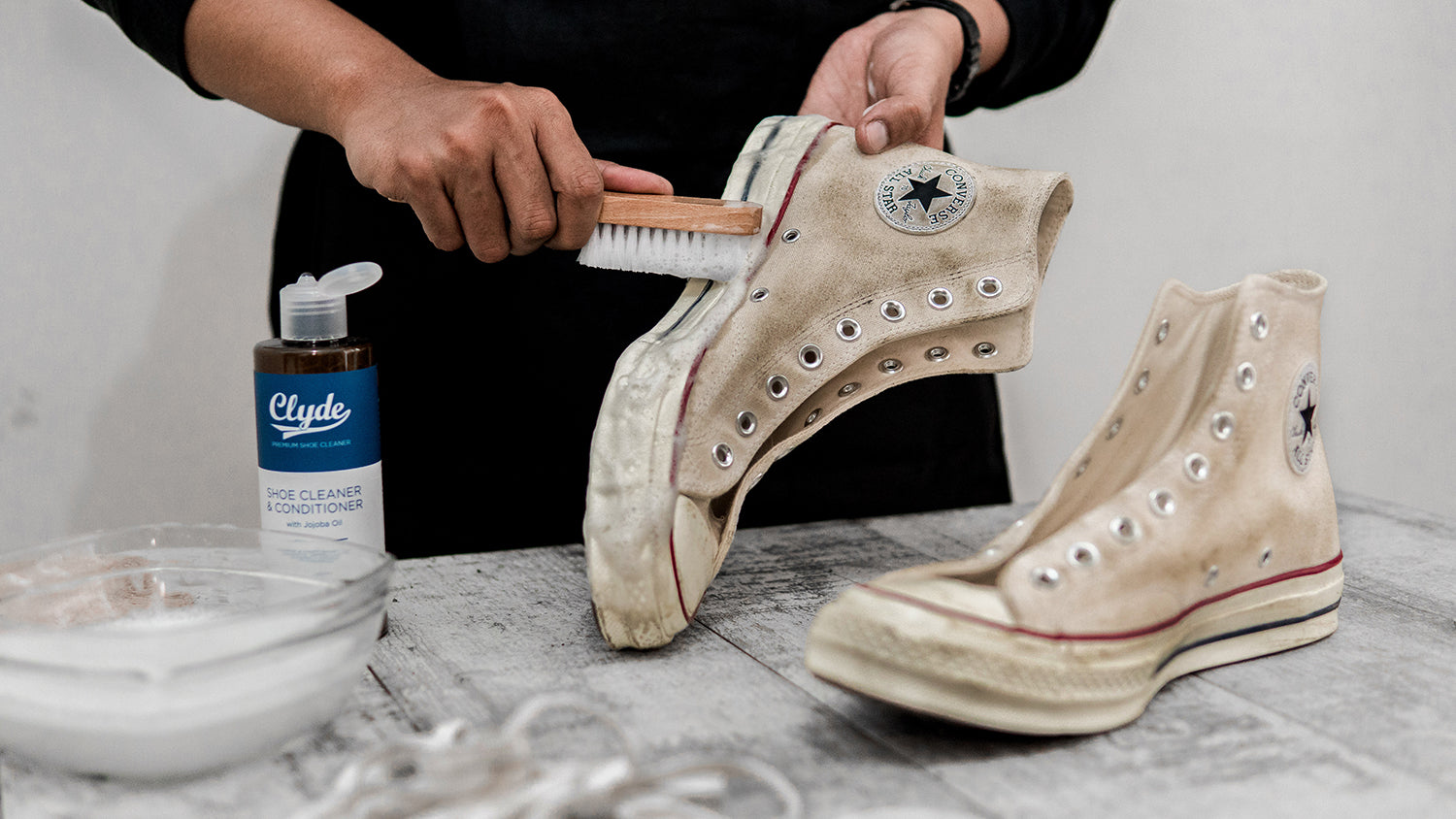 How To Clean CANVASS (Converse 70 High "OffWhite