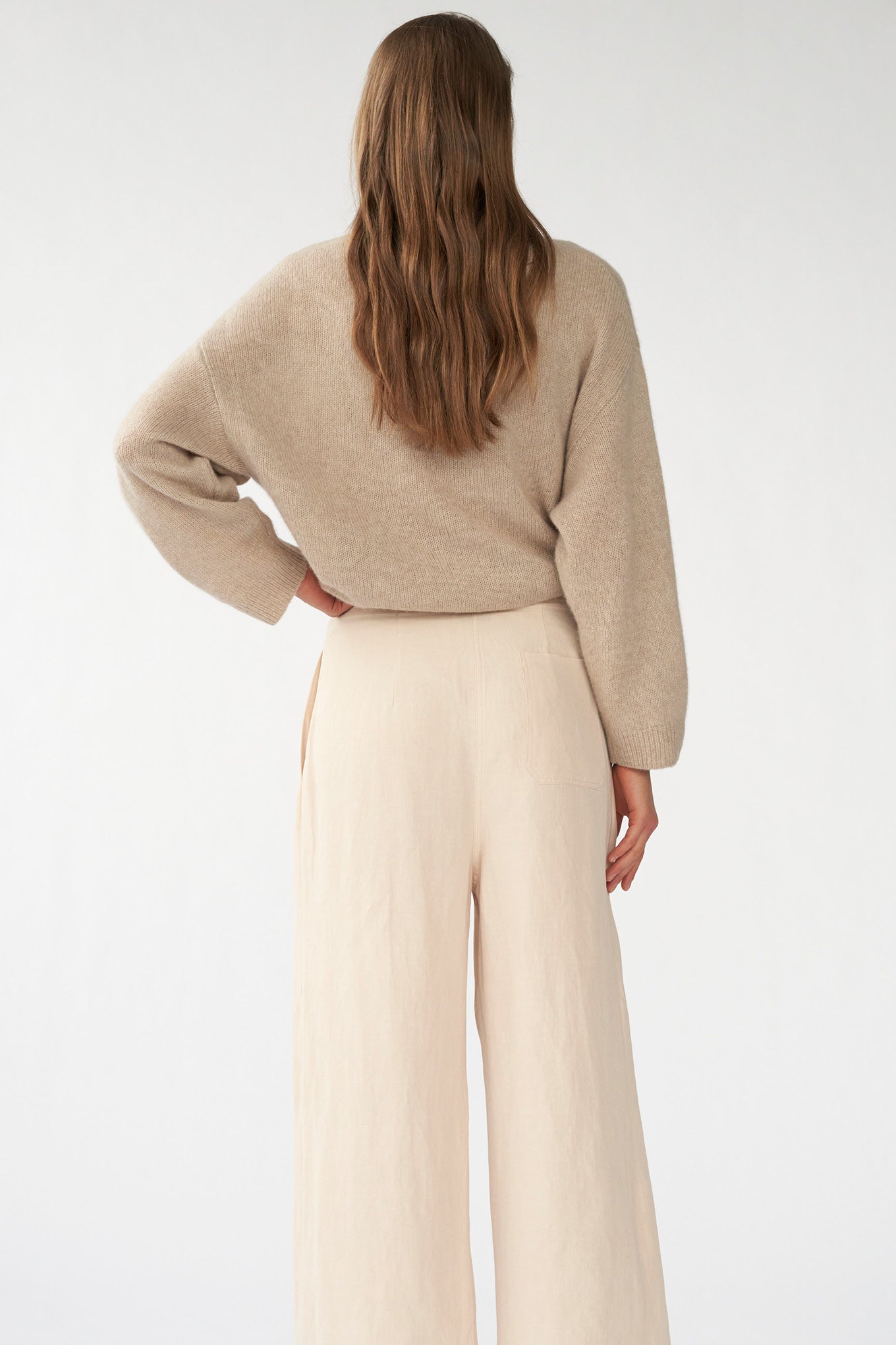 DEBBIE PANTS - CREME - SILK/LINEN – Kokoon