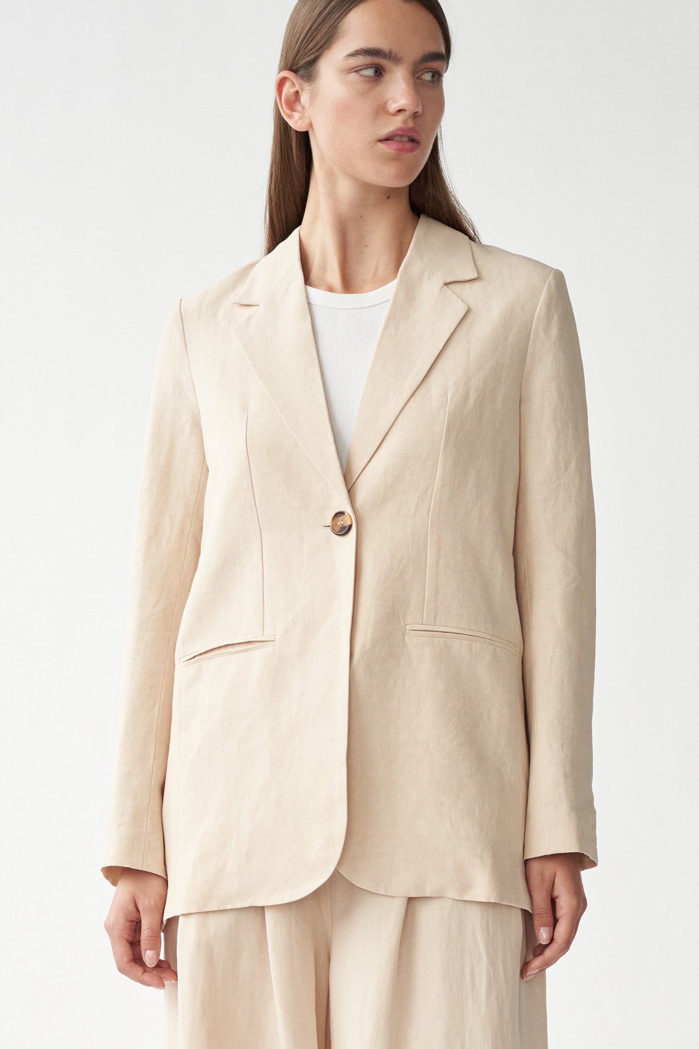 OTIS BLAZER - CREME - SILK/LINEN – Kokoon