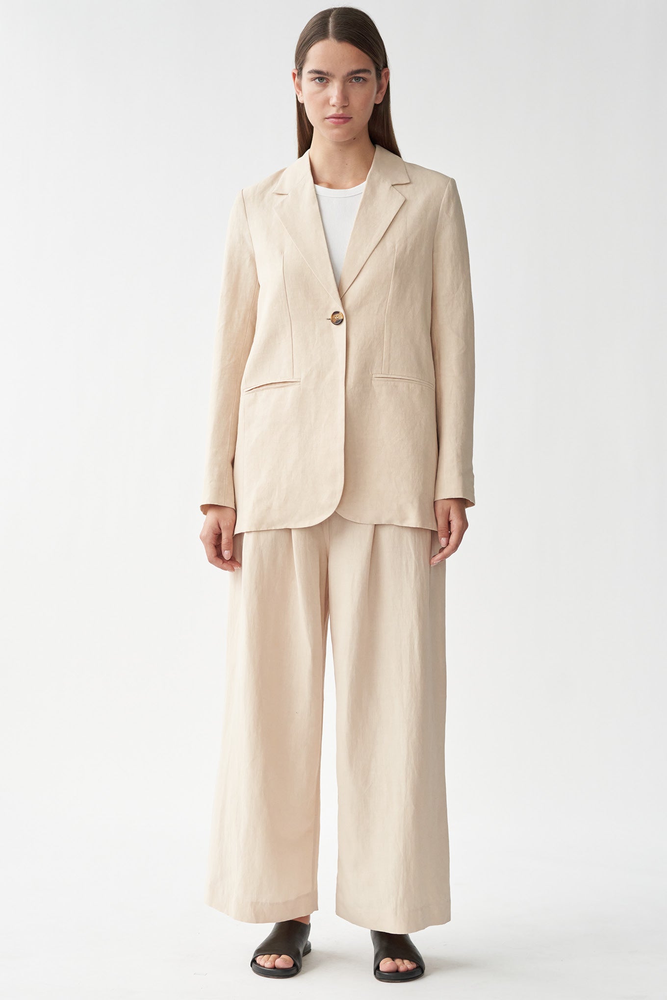 OTIS BLAZER - CREME - SILK/LINEN – Kokoon