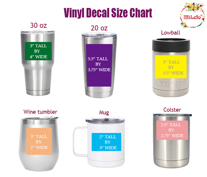 Vinyl Decal Size Chart (Simple Guideline) MiLefo