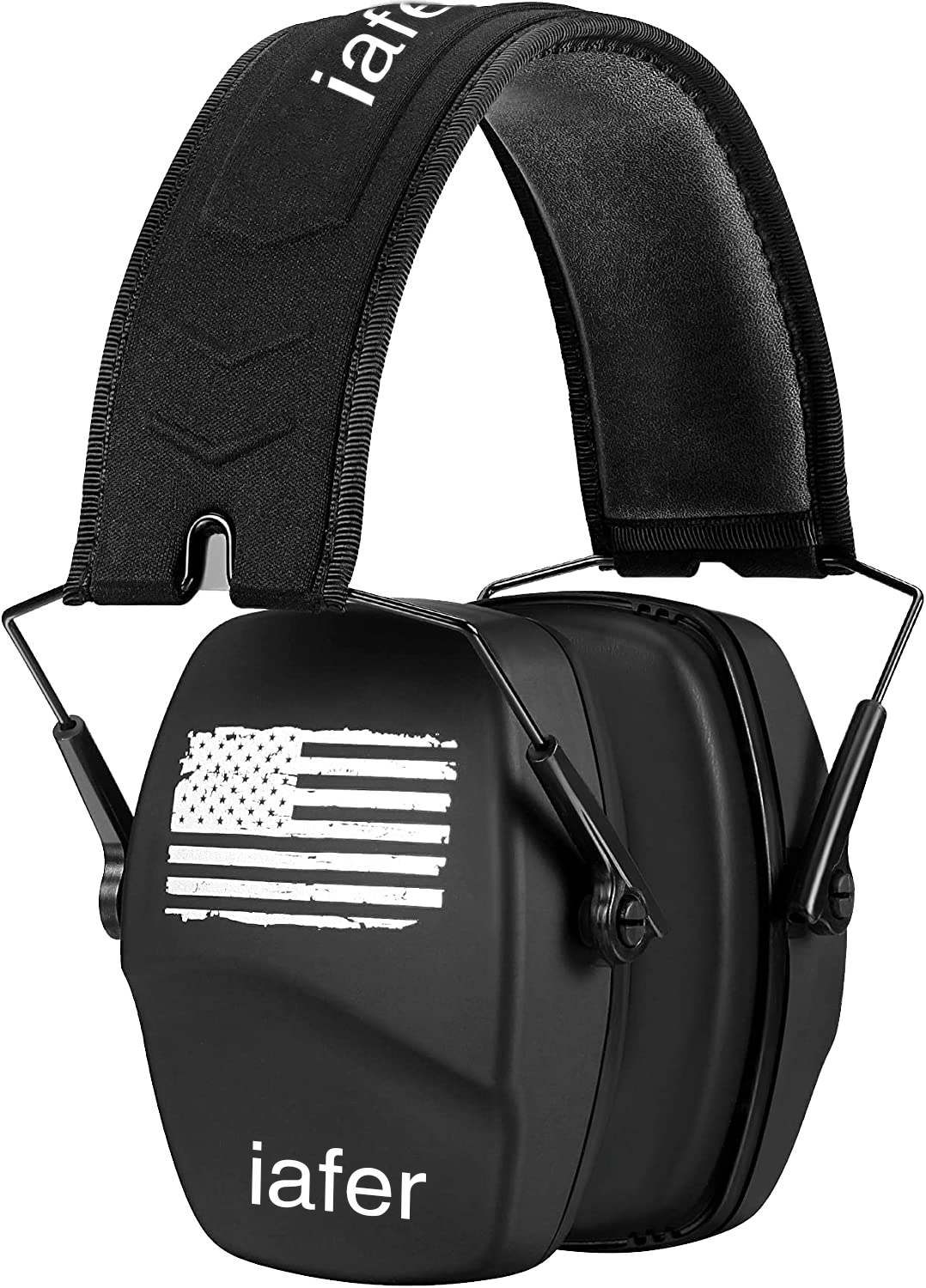 016 Ear Protection Safety Earmuffs for Shooting, NRR 26dB Noise Reduction Slim Passive Hearing Protector with Low-Profile Earcups, Compact Foldable for Gun Range, Mowing (Patriot)