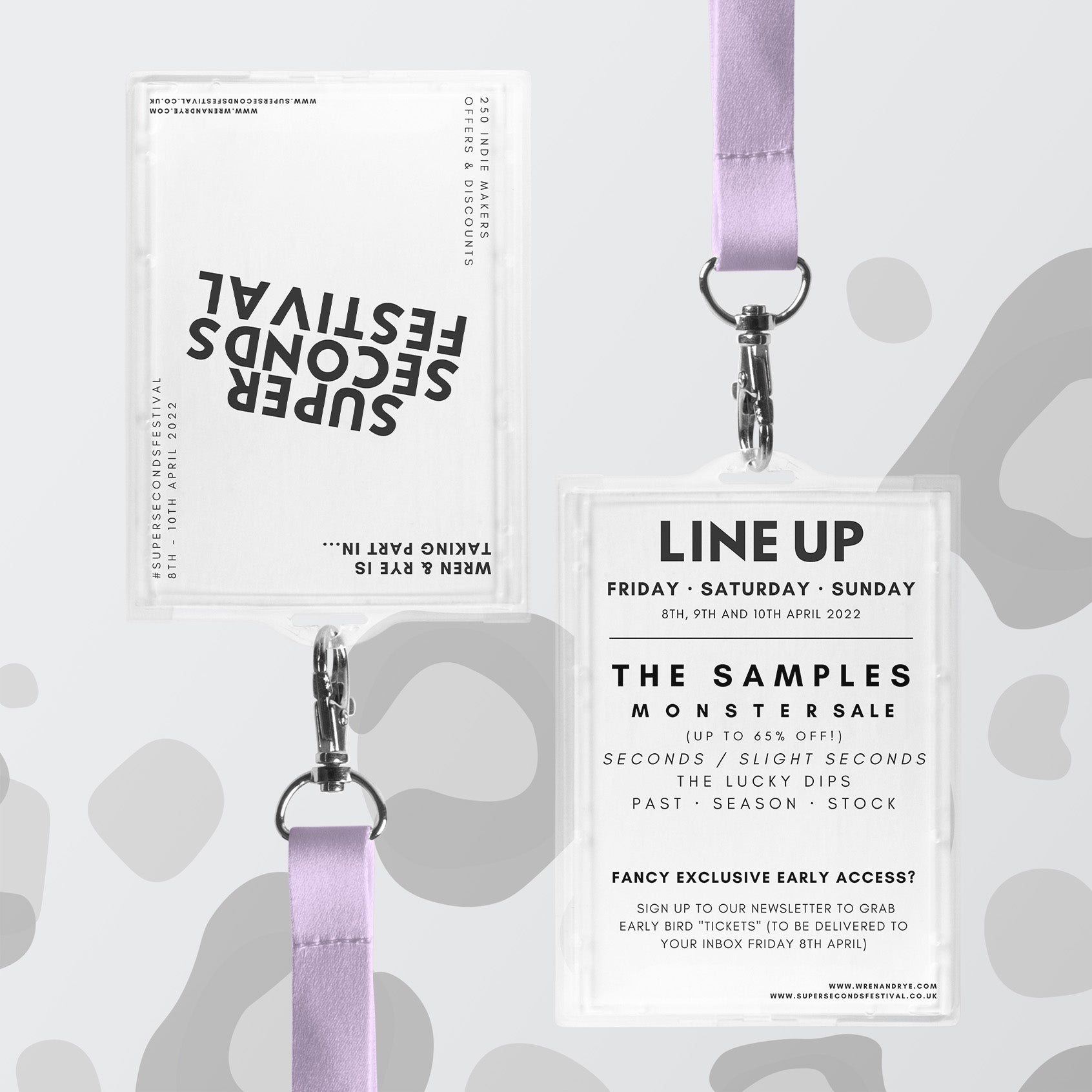 Super Seconds Festival Lanyard - Sale Line Up