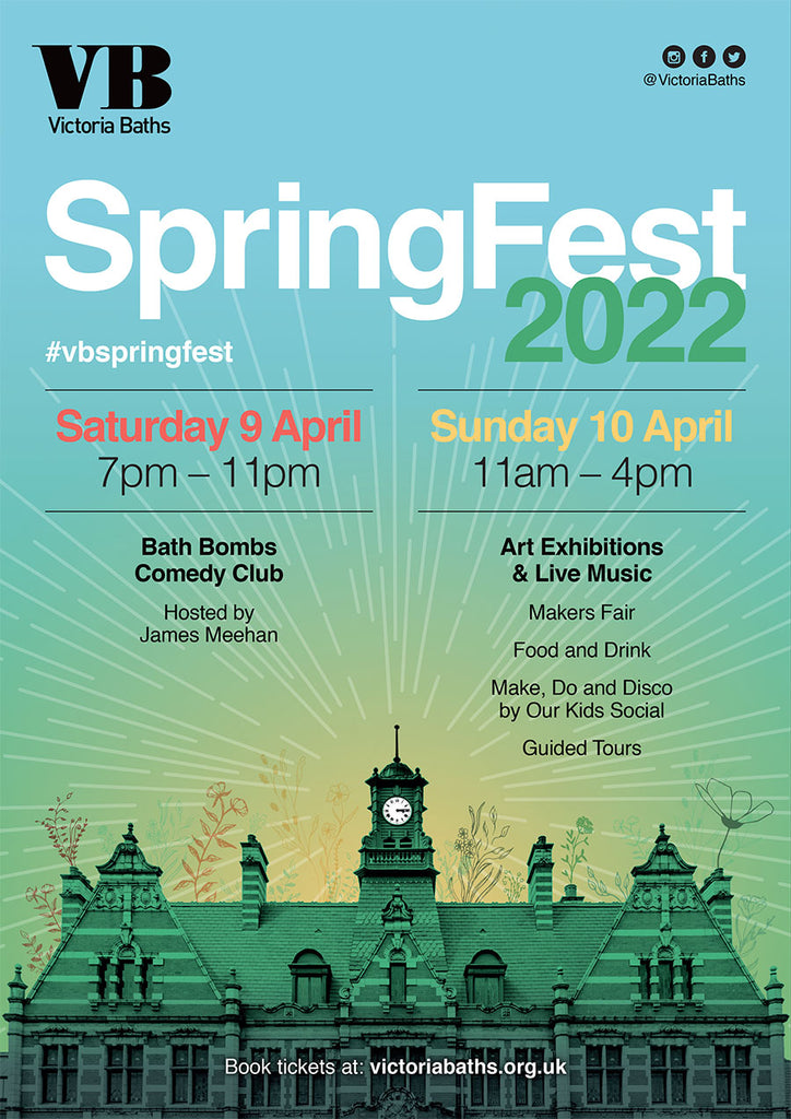 Victoria Baths Manchester Spring Fest Makers Market Poster