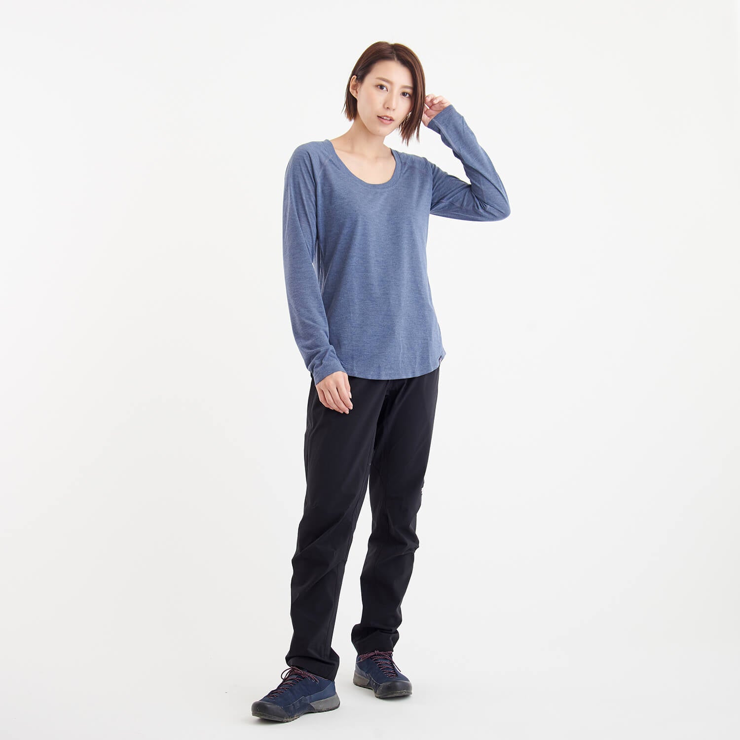 patagonia（パタゴニア）/ロングスリーブキャプリーンクールトレイルシャツ/ネイビー/WOMENS