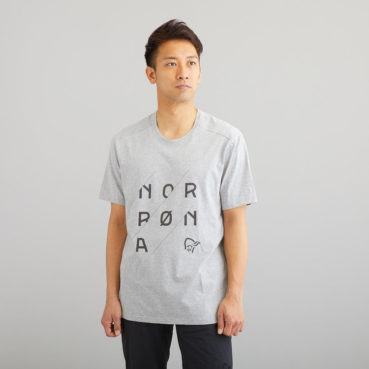 大人気定番商品 NORRONA Tシャツ グレー BOGEN Tシャツ/カットソー 