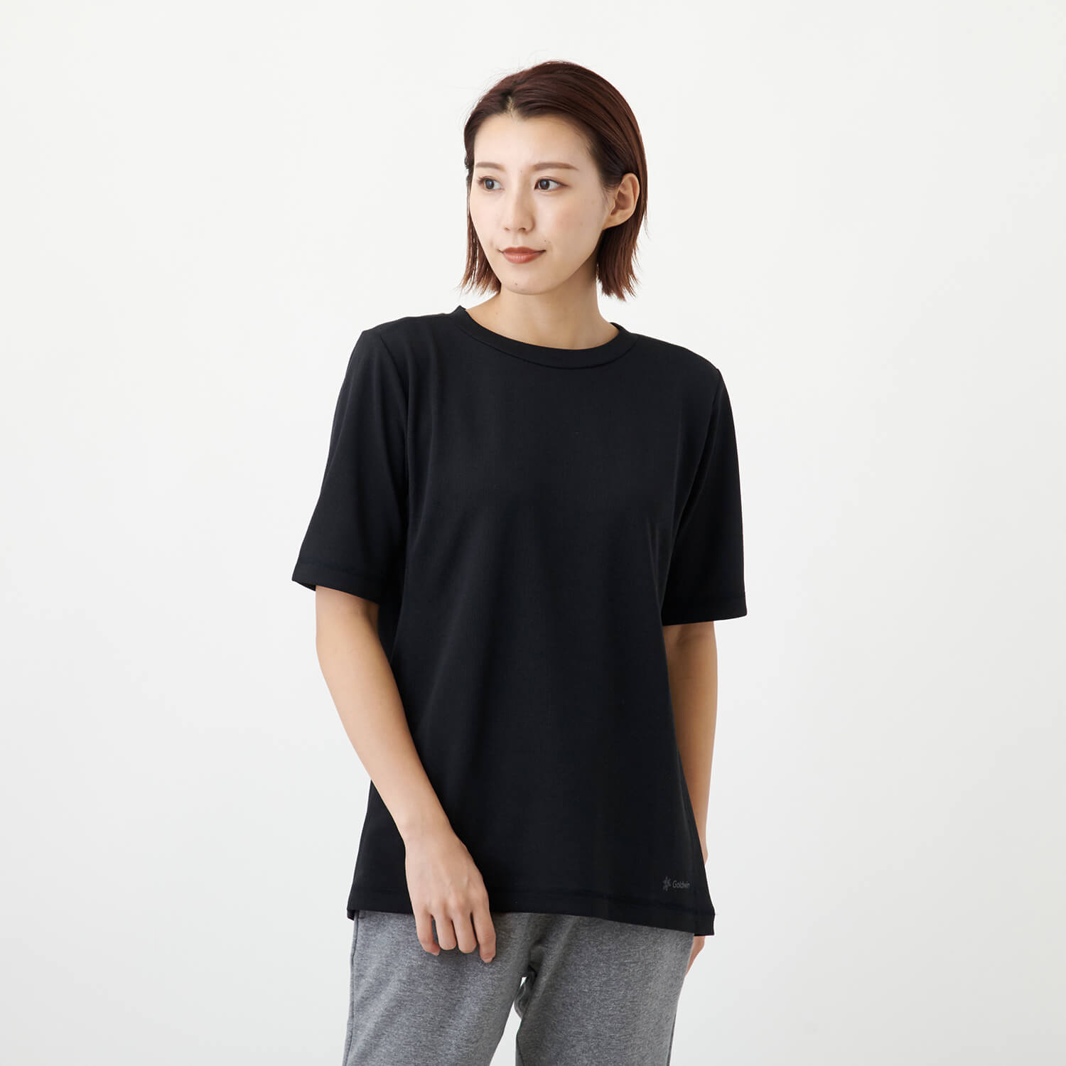 C3fit（シースリーフィット）/リポーズ Tシャツ/ブラック/WOMENS