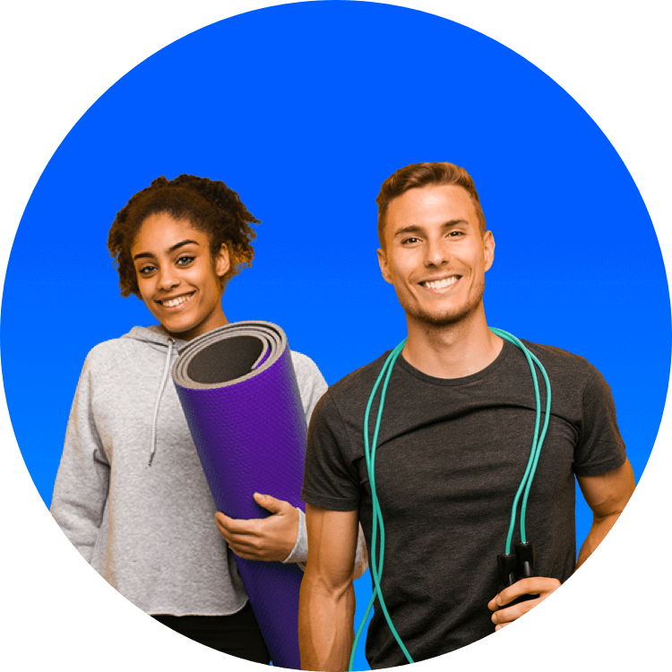 un homme et une femme équipé pour du yoga, pilate ou cross training un homme et une femme équipé pour du yoga, pilate ou cross training