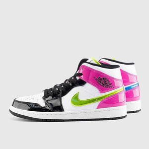 jordan 1 mid white black cyber pink