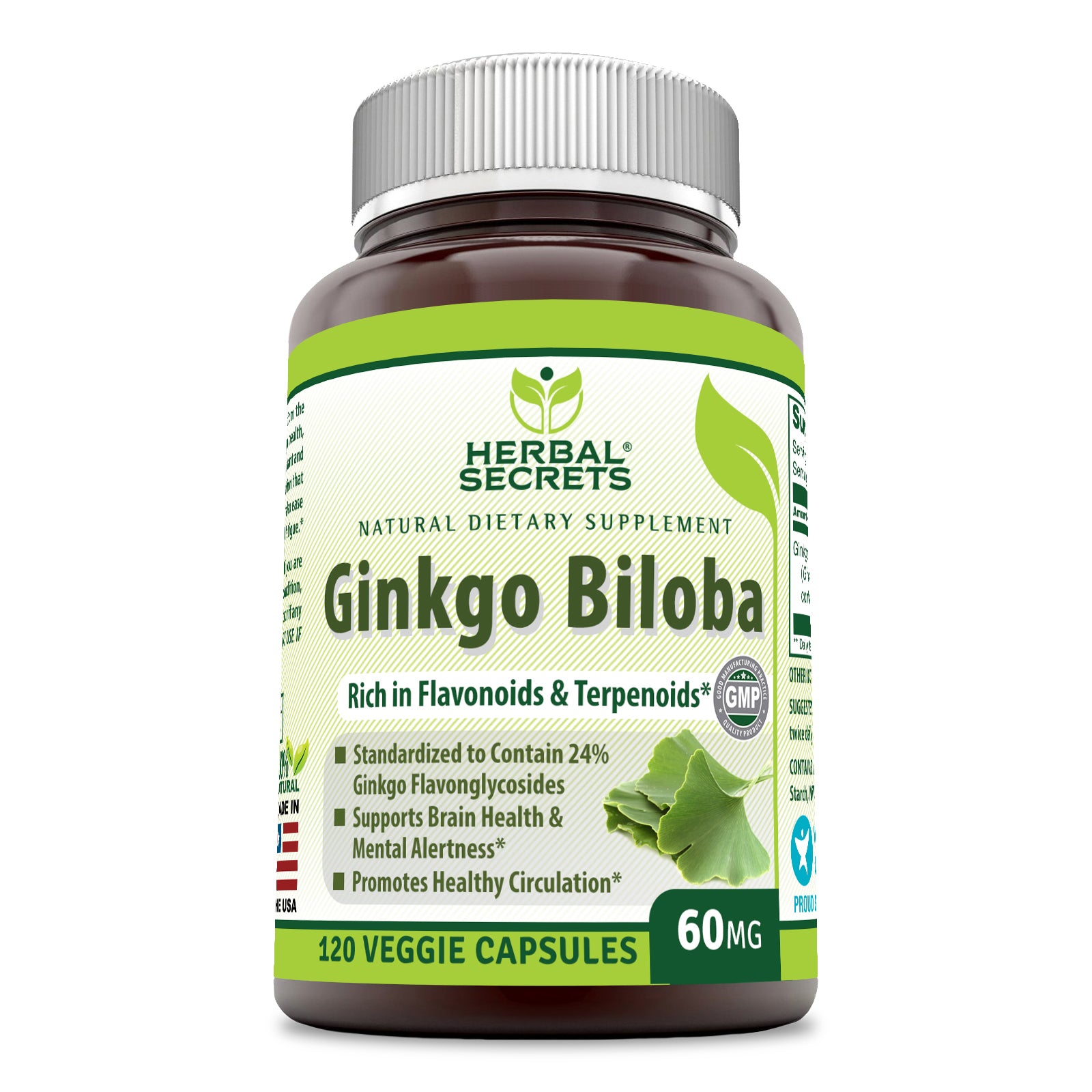 hardware paling rand Herbal Secrets Ginko Biloba 60 Mg 120 Veggie Capsules | Herbal Secrets