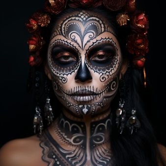 maquillage tête de mort crâne mexicain original