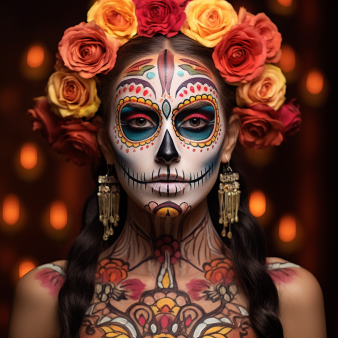 maquillage tête de mort mexicaine originale