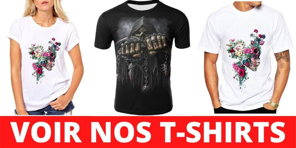 t-shirt tête de mort