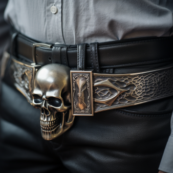 ceinture tête de mort homme