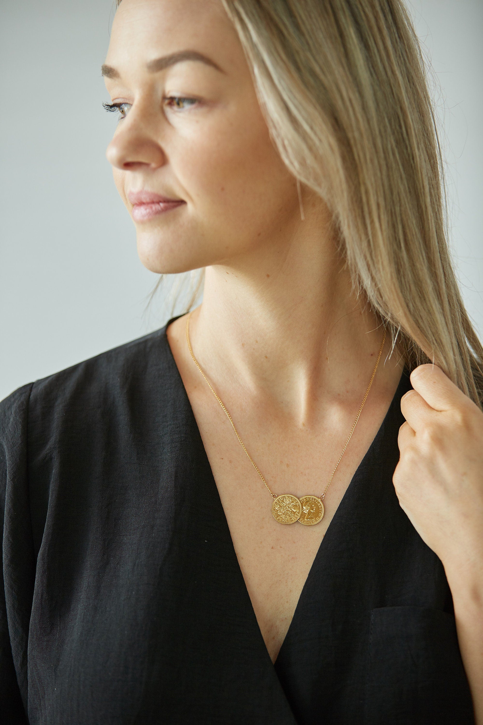 My Sixpence Double Coin Necklace | fashionmommy's Blog