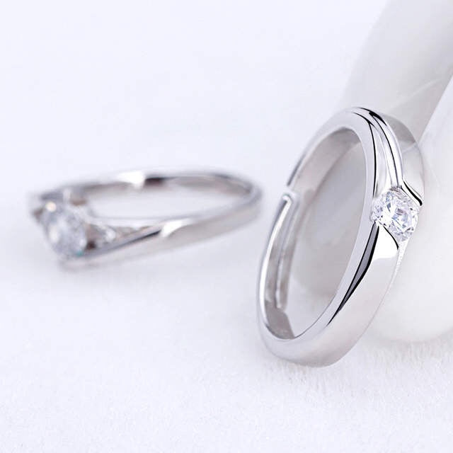 Crystal Lovers' Couple Rings
