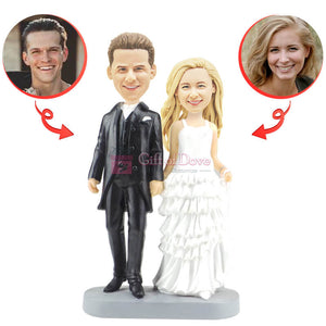 Custom Groom And Bride Hand In Hand Wedding Bobblehead