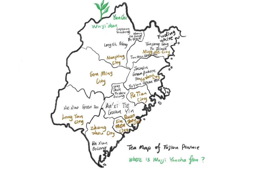 Karte von Wuyi Shan in Fujian